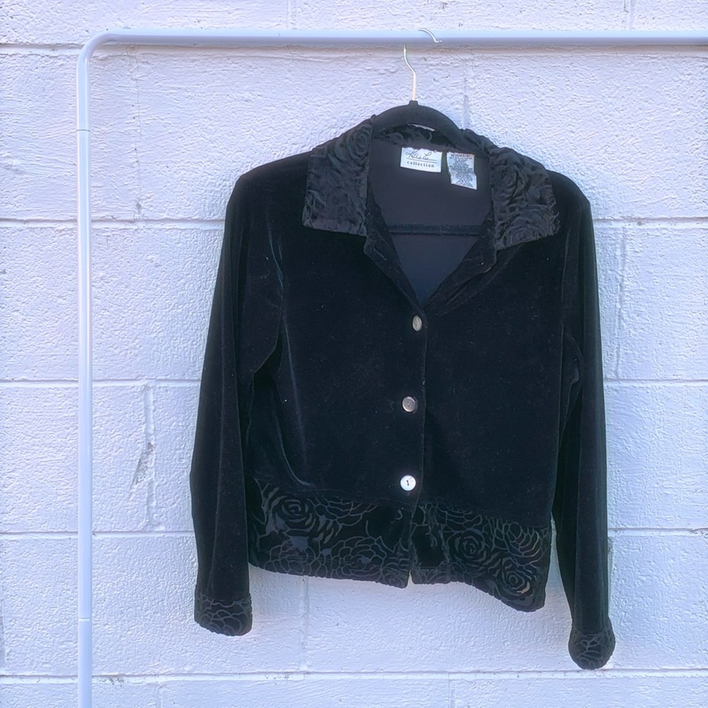 Black velvet top